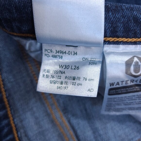 Levis Premium Jeans Womens 30 Big E Wedgie Straight Ankle Dark Blue Denim - Picture 10 of 10